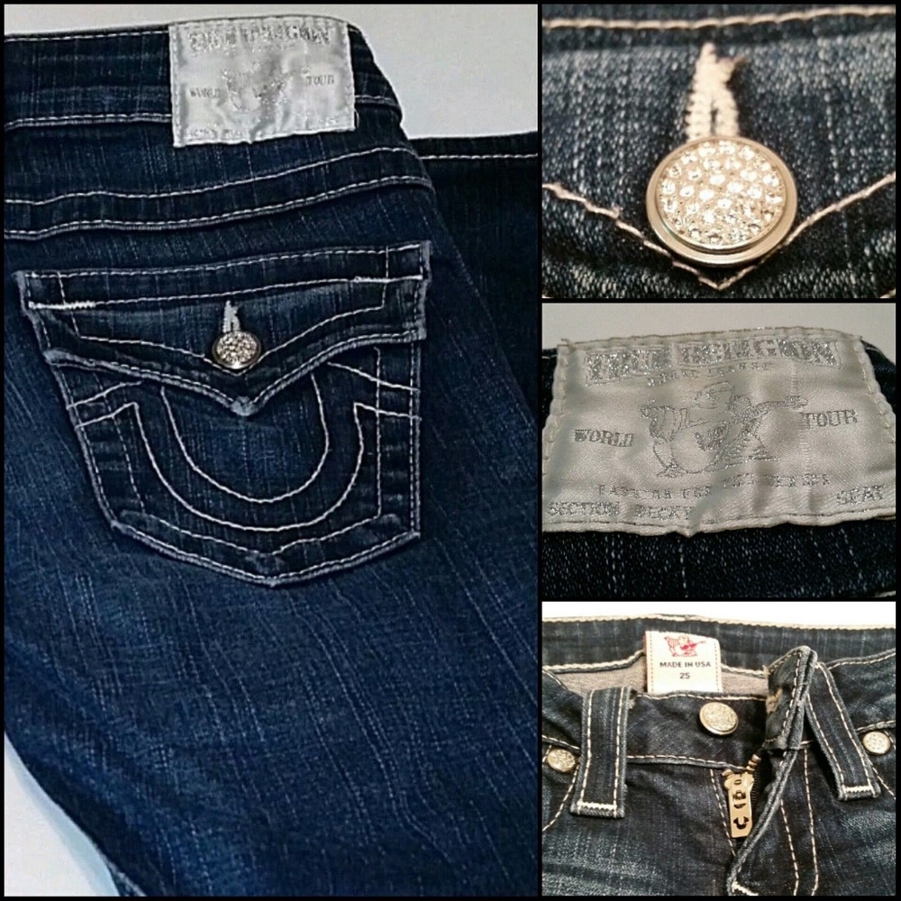 True Religion BECKY Jeans SWAROVSKI Detail Vintage Style Looks LTD